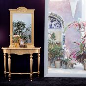 Консоль и зеркало отделанные сусальным золотом от Tonin Casa